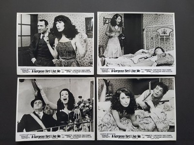 4x Int. Aushangfotos / Lobby Cards: A GORGEOUS BIRD LIKE ME - Francois Truffaut