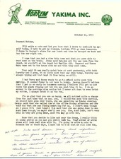 1955 Norkem Yakima Inc. Billhead Letter
