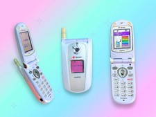 Vintage Y2K Purple Sanyo Camera Flip Cell Phone. Very Rare.Works 