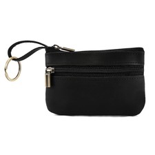 Coin Purse for Men,Coin Pouch with Zipper 4.33" x 2.95" x 0.39", black