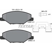 Textar 2568101 Bremsbelagsatz FüR Skoda VW Fabia Rapid Polo 542 545 NJ3 NJ5 NH3