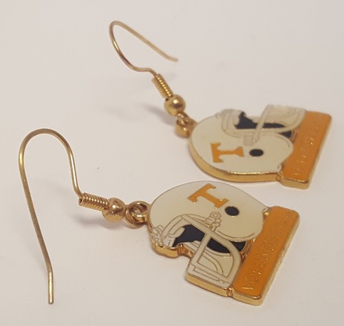 Tennessee Volunteers College Football Helmet Earrings Vtg 1-5/8" L Hooks UT NCAA - Picture 9 of 17