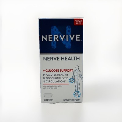 Nervive Nerve Health Glucose Support Promotes Healthy Blood Tablets Exp 03/2027
