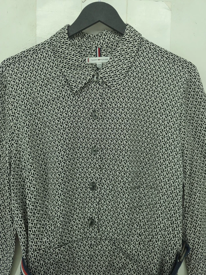Tommy Hilfiger Shirt Midi Dress UK14 in Black - Image 3 of 4