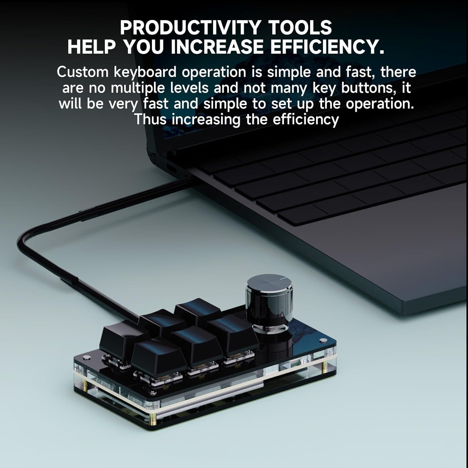 Programmable Macro Keyboard,6 Key Macro Mechanical Gaming Macro Keypad,Custom...