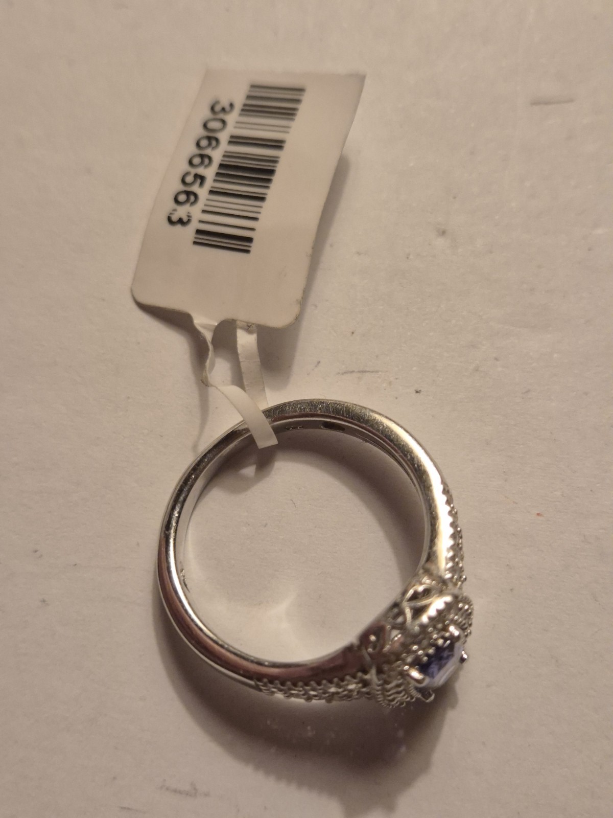 Rectangular Cushion Tanzanite and White Zircon St… - image 2