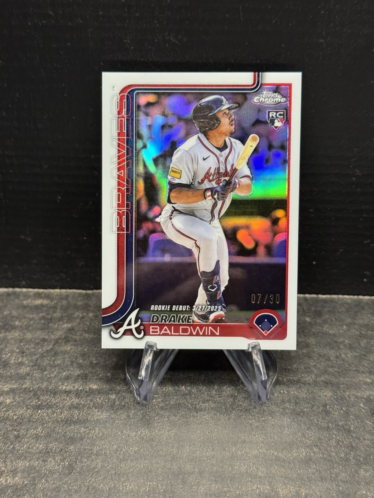 2025 Topps Chrome Update Drake Baldwin White Refractor /30 #USC88 Atlanta Braves