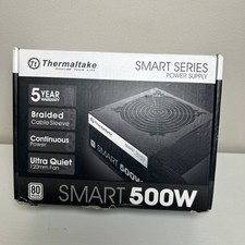 Thermaltake Smart Series Power Supply 80 500W 120mm Cooling Fan 12V Rail Design