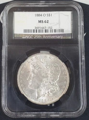 1884-O US Morgan Silver Dollar - NGC Graded MS 62