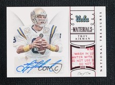 2015 National Treasures College Red Laundry Tag 1/1 Troy Aikman Patch Auto 07o4