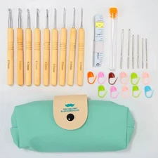 1 Set Crochet Hooks Aluminum Crochet Needles Hooks Knitting Stitch Craft Yarn DI