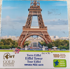 Eiffel Tower 1000 Piece Jigsaw Puzzle Wuundentoy Gold Edition