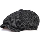 Mens Newsboy Cap Herringbone Baker boy Hat Peaky Blinders Hats Bakerboy Flat Cap