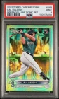 2022 TOPPS CHROME SONIC GREEN/YELLOW #149 CAL RALEIGH ROOKIE RC 27/99 PSA 9