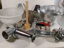 Two Vintage Strainers The Original All Metal Squeezo Strainer Victorio Strainer 