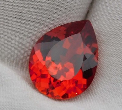Natürlicher orangefarbener Saphir 10,25 kt echter seltener zertifizierter los...