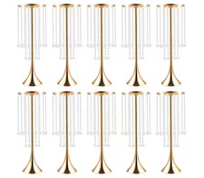 10-Pieces 21.9" Wedding Centerpieces Flower Vases Gold Metal Decoration