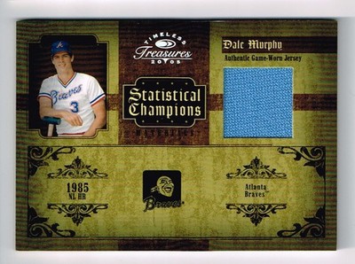 DALE MURPHY 2005 TIMELESS TREASURES GAME WORN JERSEY # 28/100 ATLANTA BRAVES