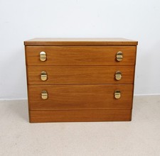 Mid Century Stag Cantata Teak Small Chest Of Drawers