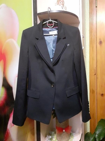 Women Daniel Hechter Blazer Navy Wool 36
