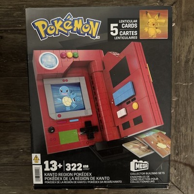 POKEMON Mattel MEGA Collector Build Set KANTO Region POKEDEX 5 Lenticular Cards