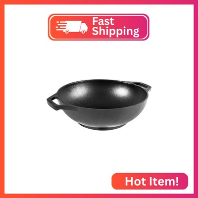 #ad #ad Lodge Pre Seasoned Cast Iron WOK Dual Assist Handle Use in the Oven on the $25.11