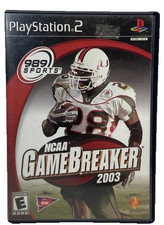 NCAA: GAME BREAKER 2003 (PS2) DISC + CVR ART + MANUAL - NO CASE - VERY GOOD