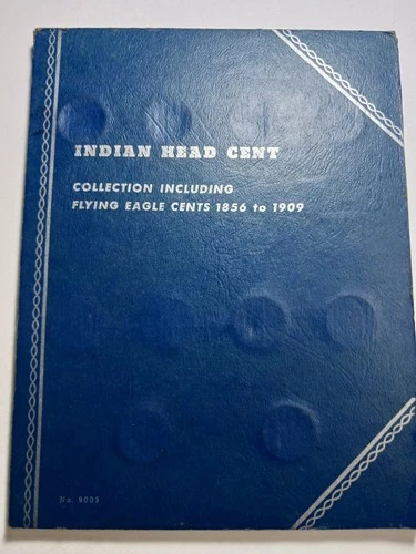 Indian Head Penny Set - older Whitman folder - 45 Coins 1859 - 1909 w/o keys