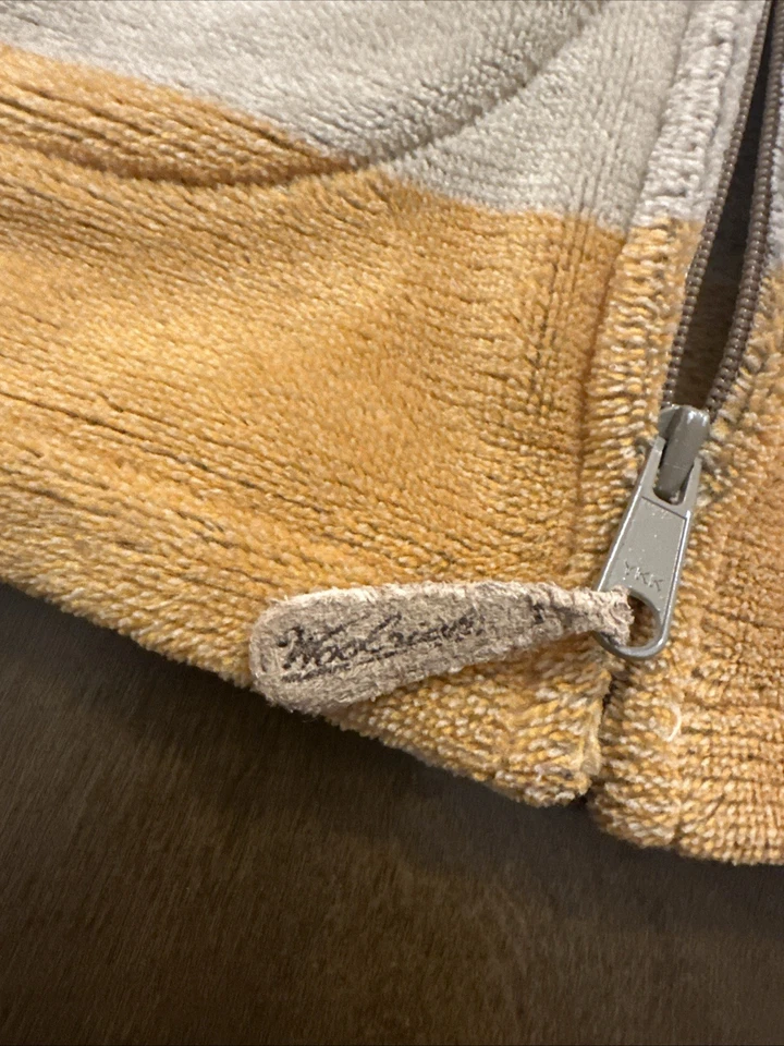 Cobertor Woolrich Vintage Anos 90 Zíper Lã Hudson Bay Listra Color Block Masculino P - Imagem 4 de 4