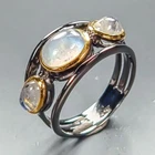 Handmade Natural Moonstone Ring 925 Sterling Silver Size 6.5 /R465967