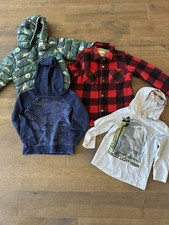 Lot Boys Clothes Size 5/6 Fall Bundle, Jacket Sweatshirt Sherpa Flannel jacket