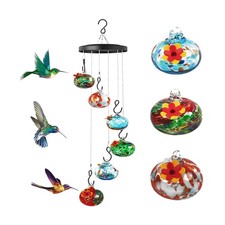 Charming Wind Chimes Hummingbird Feeder for Outdoors Hanging Ant an... Fast Ship