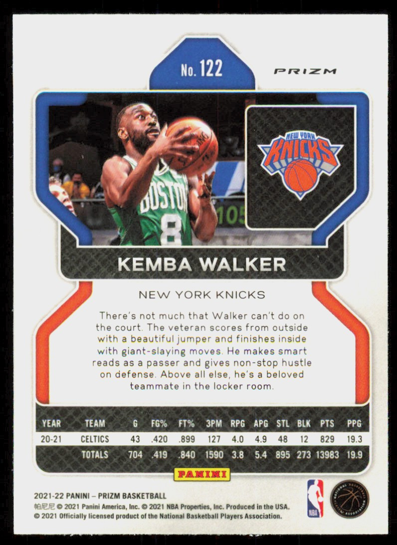 2021-22 Panini Prizm Silver Wave Prizm Kemba Walker #122 | eBay