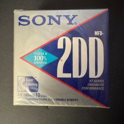 Sony MFD-2DD 3.5'' Micro Floppy Disks Double Density 1MB Vintage 10 Pack NEW