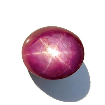 Certified 9.34 Ct 6 Rays Natural Oval Cabochon Red Star Ruby Loose Gemstone