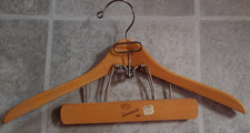 Vintage ALCCO Classic 40 Wooden Suit Pant Skirt Combo Clamp Hanger Bon Marche 