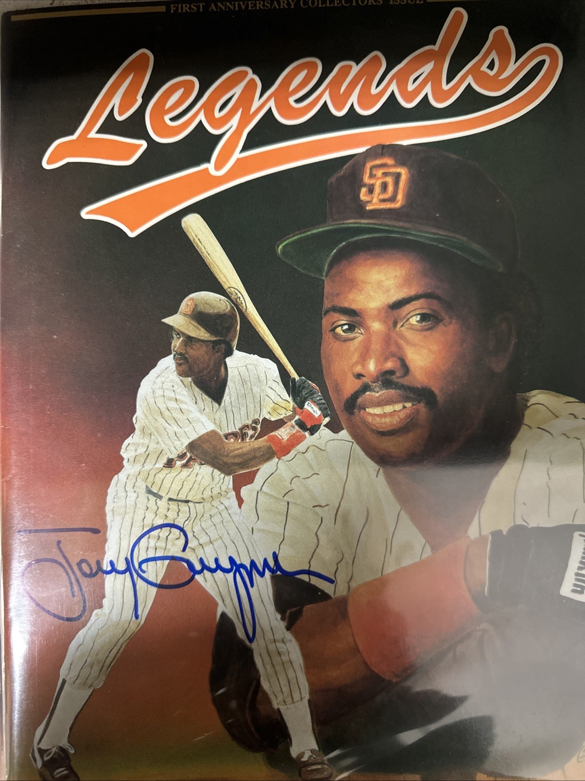Tony Gwynn Autographed Signed Legends Magazine Winter 1989 Issue n JSA Authentication 