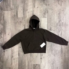 Athleta Easy Fleece 1/2 Zip Hoodie Brown 473713 Womens Medium NWT