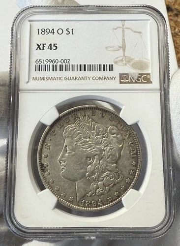1894 O Morgan Silver Dollar NGC XF45