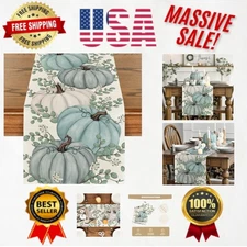 Machine Washable Fall Table Runner, 13x72 Inch - Perfect for Thanksgiving Decor