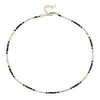 Cavill Halskette 925 Silber Vergoldet 23,43Ct Schwarzer Spinell Zirkon