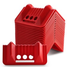 20-Pack 9.5" Heavy Duty Red Plastic Edge Protectors Flatbed Corner Guards