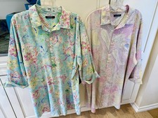 TWO  Ralph Lauren 100 Cotton Poplin Nightshirt Nightgown, Monogramed, XL/1X