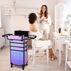 Byootique Makeup Train Case Kit with Cube Case Cosmetic Organizer Mermaid Purple — photo 4