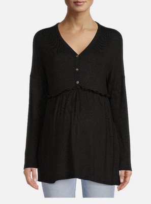FSL Apparel NWT Top Size M FSL Apparel NWT Women s Top Size M   Black Long Sleev