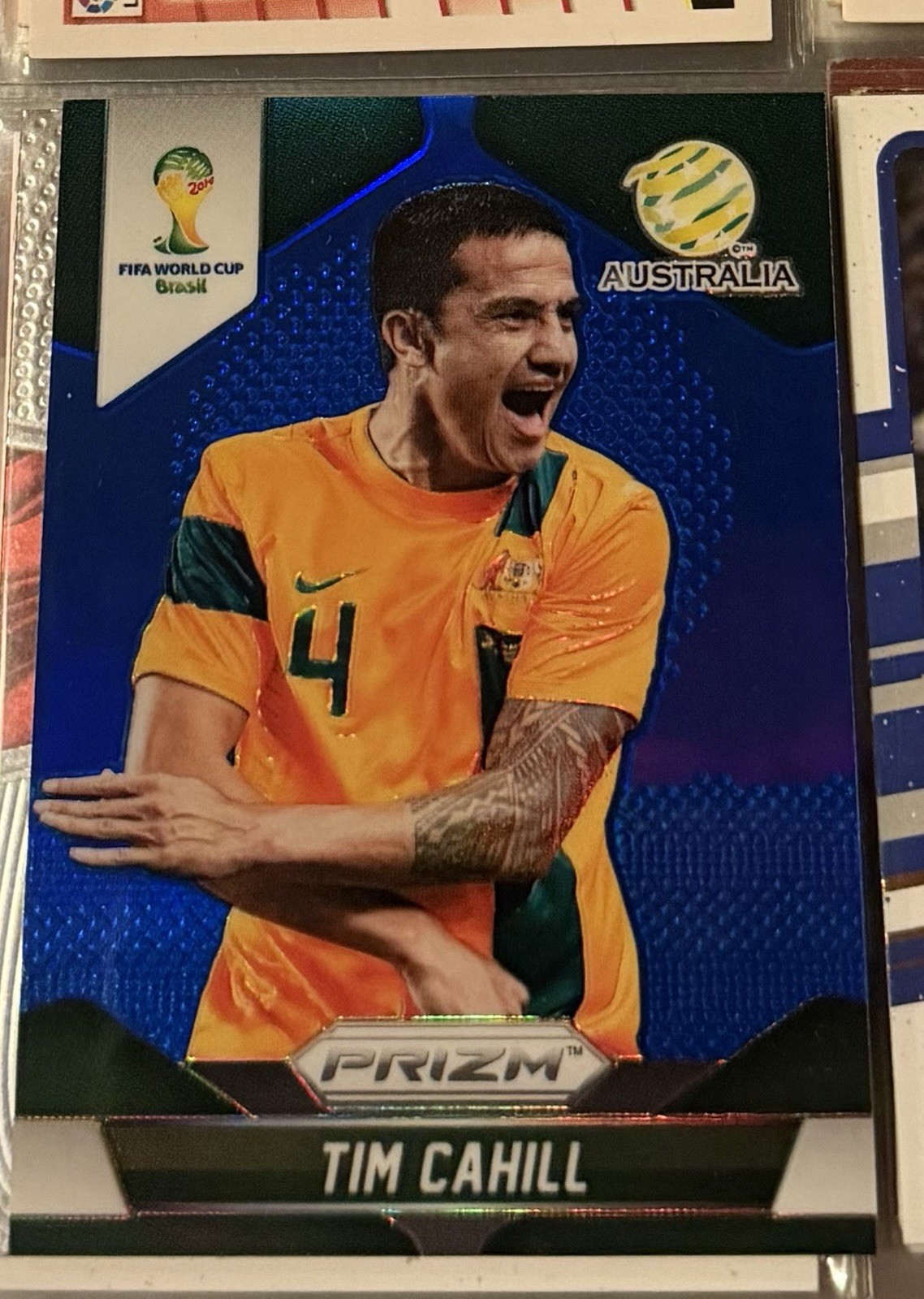 Panini 2014 Prizm FIFA World Cup Tim Cahill #17 Australia Blue Prizm /199