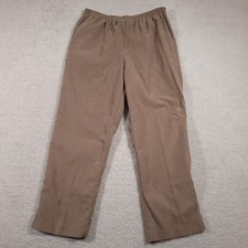 Alfred Dunner Pants Womens 12 Straight Leg Pull On Pockets Classic Polyester