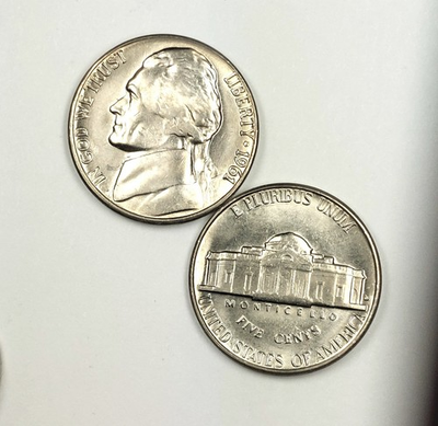 #ad 1961 D UNCIRCULATED JEFFERSON NICKEL CHOICE TO GEM BU $2.75