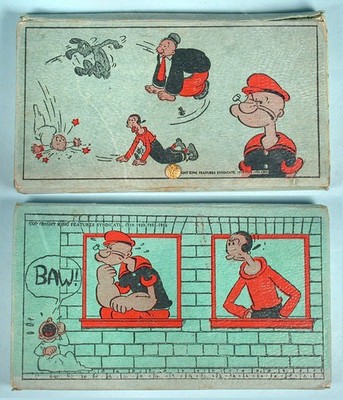 1936 Popeye the Sailor Uncommon School Box Case w/Scarce Ruler Eagle Pencil Co.