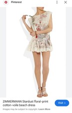 Zimmermann Stardust Floral Print Cotton-Voile Beach Dress
